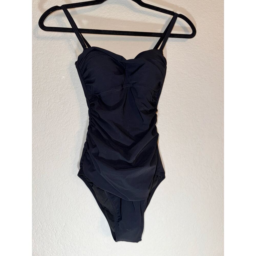 Gottex One-Piece Black Swimsuit‎ | Sz6 Ruched Sweetheart Neckline New w/out Tags